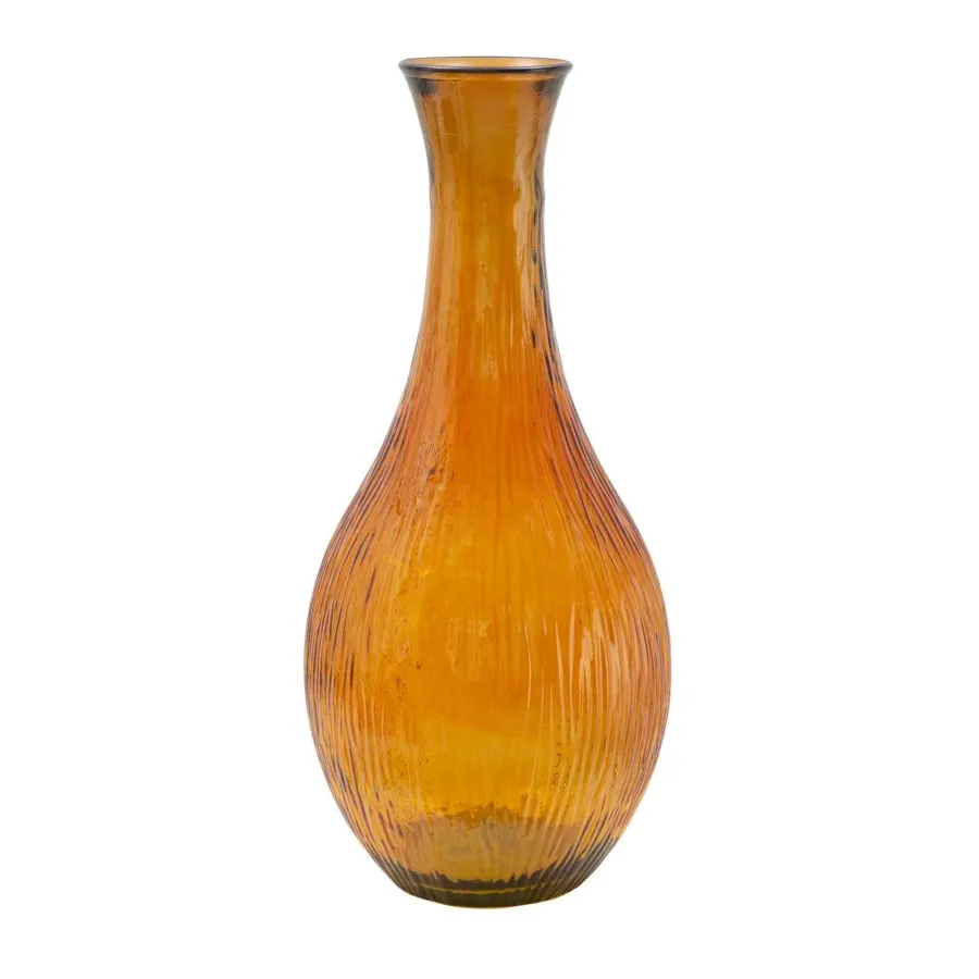 Wazon ze Szkła Recyklingowanego SLIM Pomarańczowy Ø 34x75 cm (WYPRODUKOWANY W HISZPANII)